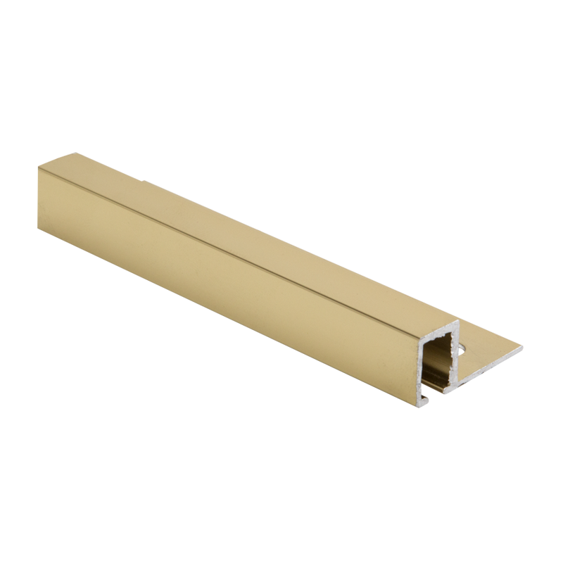 Square Edge Polished Brass Aluminium Tile Trim By Genesis Premium